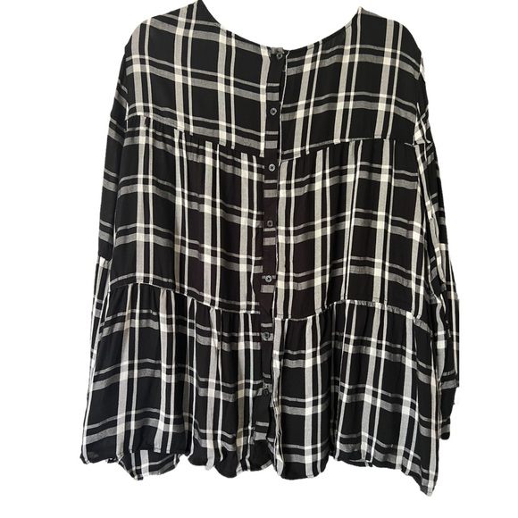 a.n.a plaid blouse size XL - Picture 2 of 6